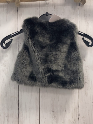 H&M Weste Gr. 80  grau Plüsch