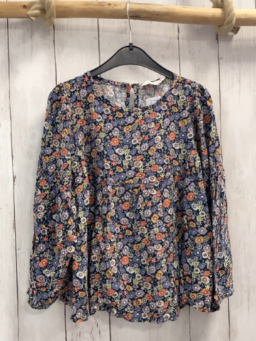 Tom Tailor Bluse Gr. 128  blau Blumen