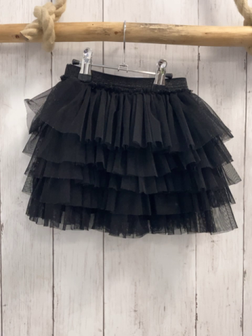 Zara  Rock Gr. 104  schwarz Tüllüschen mit Glitzerbund 