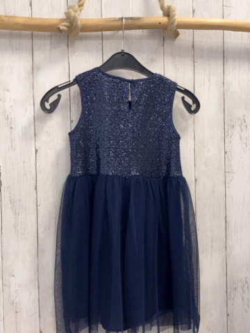 WE  Kleid  Gr. 122  blaues Pailettenoberteil Tüllrock 