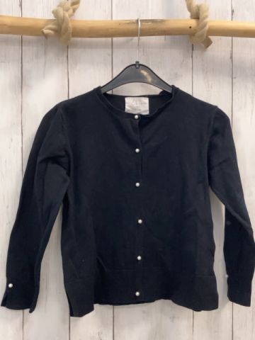 Zara  Strickjacke  Gr. 128  schwarz Perlen 
