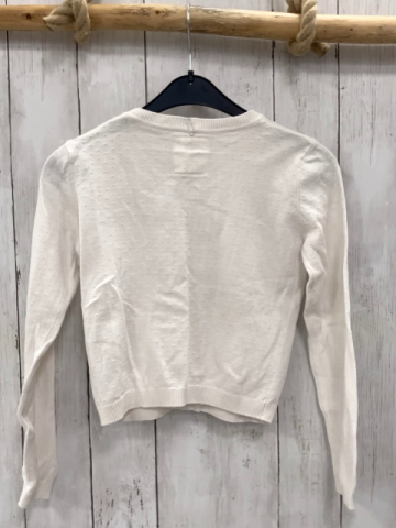   Strickjacke  Gr. 134  weiß Noppen 