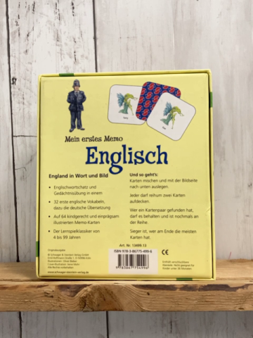   Spiel  Men erstes Memo Englisch 