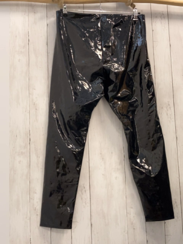 neu H&M  Hose  Gr. XL  schwarz Lack 