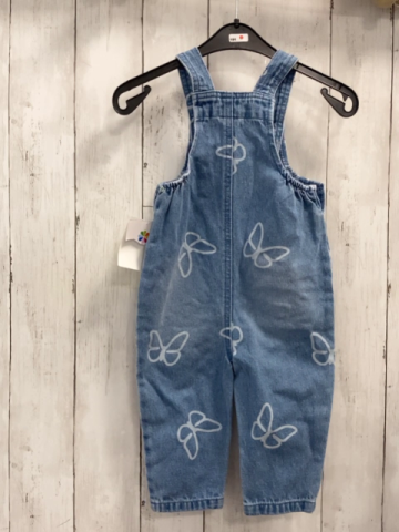 neu Latzhose  Gr. 74  blau jenas weiße Schmetterlinge 