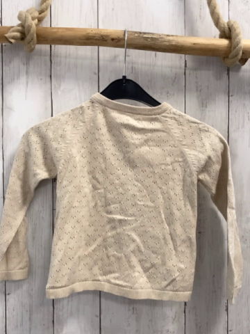 Wheat  Strickjacke  Gr. 98  beige Lochmuster 