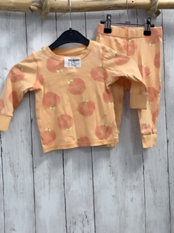2tlg Next  Langarmshirt + Leggings  Gr. 80  apricot Orangen 