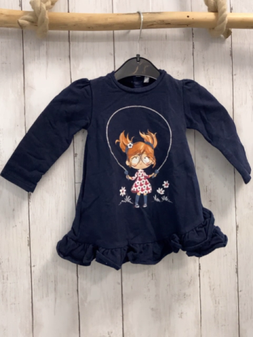 Mayoral  Kleid  Gr. 74  blau Mädchen mit Springseil 