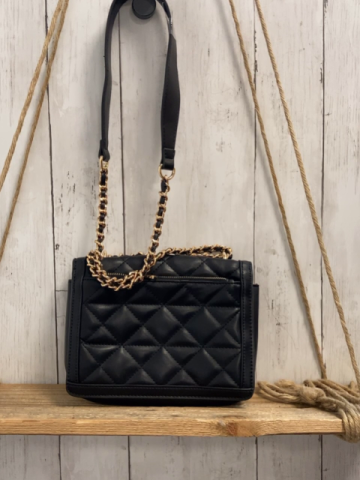 V1969 Italia  Tasche mit Beutel  schwarz goldenes Emblem + Kette 