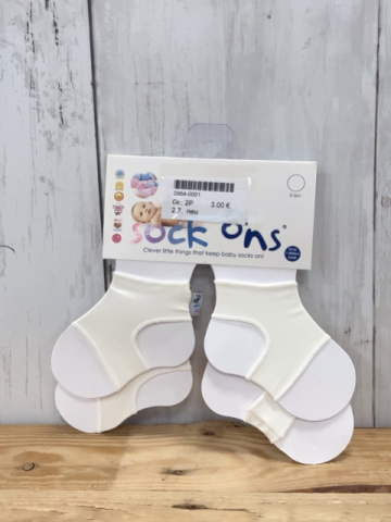 neu  Sock-ons  2 Paar  weiß mit Karton 