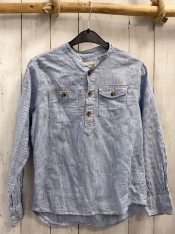 H&M Hemd  Gr. 134  hellblau weiße Streifen