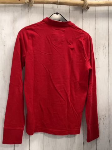 Abercrombie  Pullover  Gr. 164/170  rot Knopfleiste blauer Elch