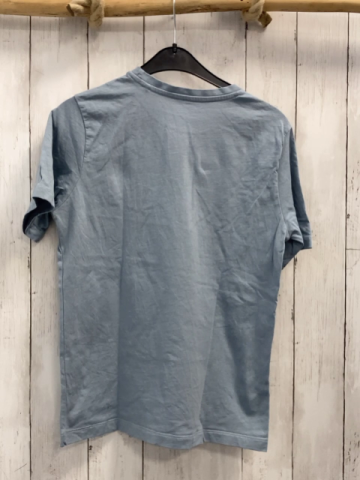   T-Shirt  Gr. 134/140  hellblau Schrift 