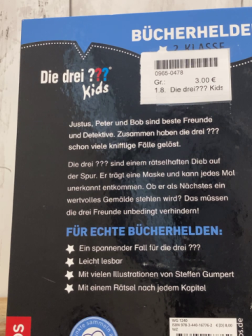 Die drei??? Kids  Buch Der unsichtbare Dieb 