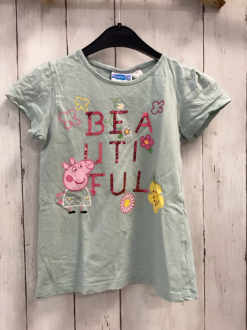Peppa Pig  T-Shirt  Gr. 110  mint Peppa Pig Pailettenschrift 