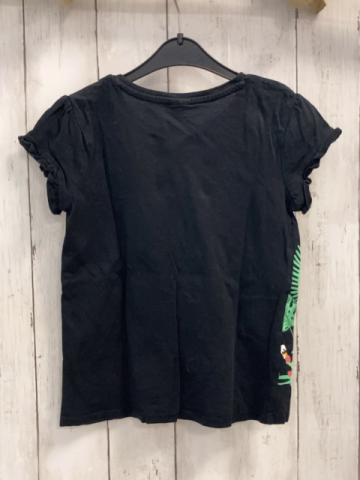   T-Shirt  Gr. 122  schwarz Leopard Schmetterlinge Gräser 