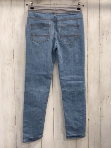   Hose  Gr. 152  blau Jeans grauer Strickbund mit Kordel 