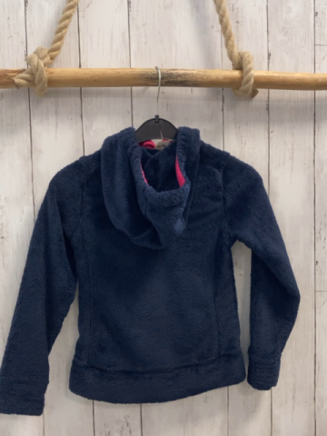 Decathlon Plüschjacke  Gr. 116  blau Kapuze himbeere Reißverschluss 
