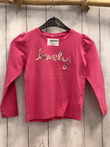 Name it  Langarmshirt  Gr. 110  pink bunte Schrift 