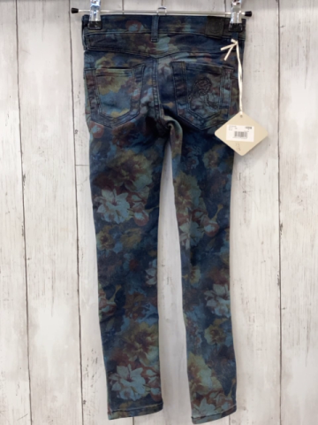 Replay neu Hose Gr. 104  blau grün Blumen Bund verstellbar