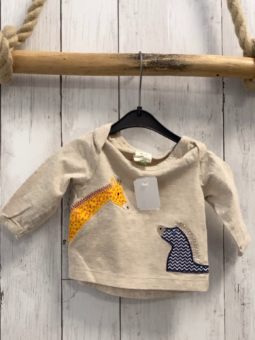 Alana  Langarmshirt  Gr. 56  beige Giraffe Zebra 