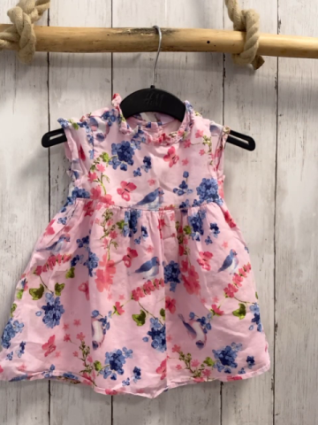 Dopodopo  Kleid  Gr. 74  rosa Blumen Vögel  