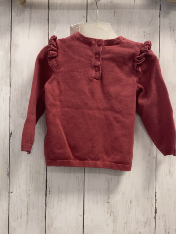 Vertbaudet  Pullover  Gr. 74 himbeere Strick Rüschen 