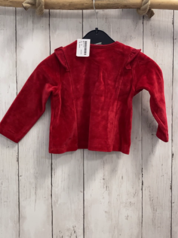 Kanz  Pullover  Gr. 74  rot Nick Blumen Rüschen 