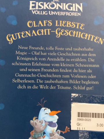  Buch Die Eiskönigin Olafs liebste Gutenacht-Geschichten 