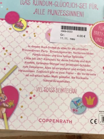 neu Kreativblock Meine Prinzessinnen-Partyy Mottoparty-Set