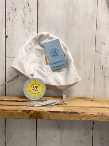 neu Sterntaler  Sonnenhut  Gr. 49cm  weiß Segelboot mit UV-Schutz 50 +