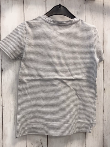 Marc O´Polo T-Shirt  Gr. 116  grau hellgraue Streifen bunte Schrift 