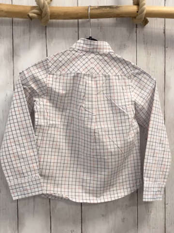 Jacadi  Hemd  Gr. 110  weiß grau rot kariert 
