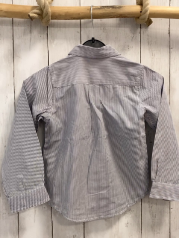 Jacadi  Hemd  Gr. 110  grau weiße Streifen