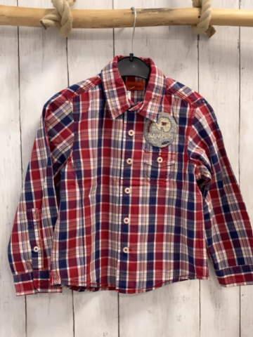 Napapijri  Hemd  Gr. 104  rot blau beige hellbraun hellblau kariert