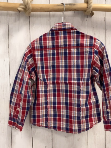 Napapijri  Hemd  Gr. 104  rot blau beige hellbraun hellblau kariert