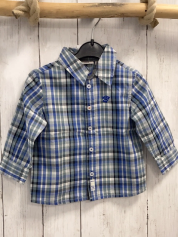 Mexx Hemd  Gr. 74  blau schwarz oliv weiß kariert 