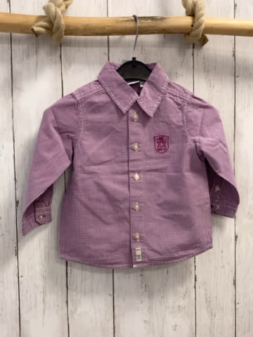 Mexx Hemd  Gr. 80  pflaume weiß kariert 