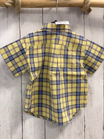 Ralph Lauren  Sommerhemd  Gr. 80  gelb grau hellblau rot kariert 