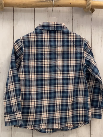 Mexx  Hemd  Gr. 98  petrol blau grau weiß rot kariert 
