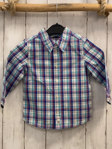 Mexx  Hemd  Gr. 80  weiß blau rot türkis schwarz kariert 