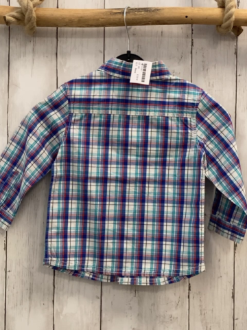 Mexx  Hemd  Gr. 80  weiß blau rot türkis schwarz kariert 