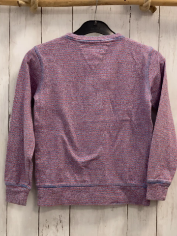 Tommy Hilfiger  Pullover  Gr. 122/128  hellblau rote Streifen Knopfleiste 