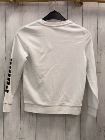 Puma  Pullover  Gr. 140  weiß blauer Hai schwarze Schrift 