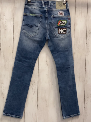 Replay  Hose  Gr. 128  blau jeans Aufnäher Bund verstellbar