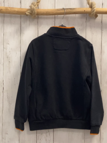 Hacket  Sweatjacke  Gr. 128  schwarz orange Bund graue Schrift 