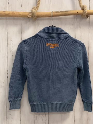 Vingino  Strickjacke  Gr. 122  blau mint meliert Strick großer Kragen 