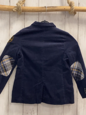 Mexx  Jacket  Gr. 104  blau Kord karierte Aufnäher 