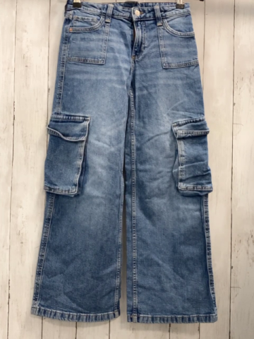 H&M Hose Gr. 146  blau jeans Bund verstellbar