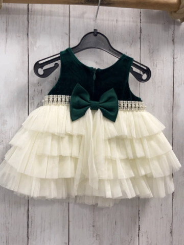 American Princess Kleid Gr. 56  grünes Samtoberteil weißer Glitzertüllrock